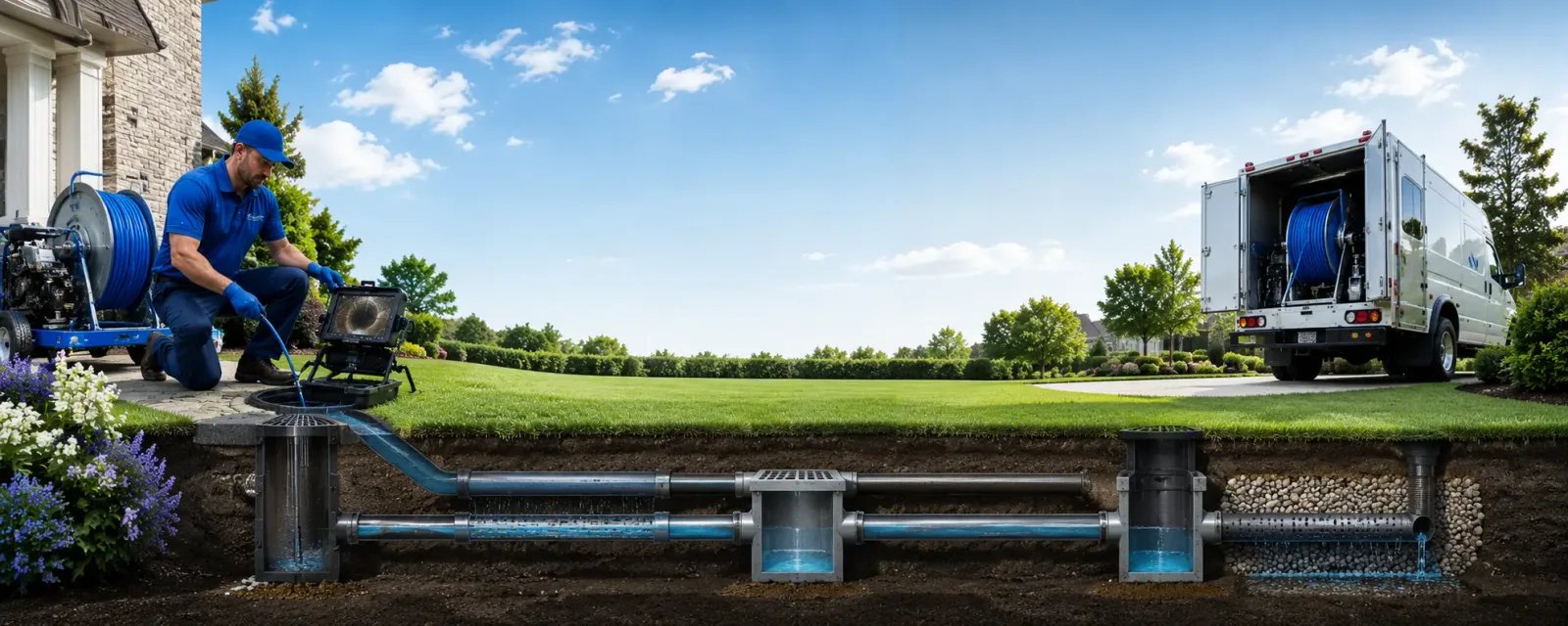 Outdoor drain cleaning information for Houston, OH